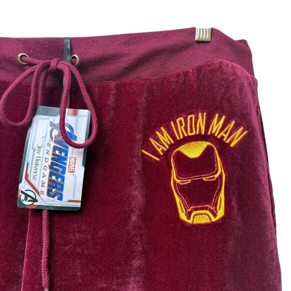 Universe Marvel Velour Joggers Plus Size 2X Avengers: Endgame I Am Iron Man NEW - Picture 5 of 14